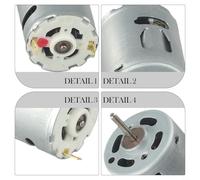 Carbon Brush DC Motor 19800RPM at DC12V for MABUCHI RS365SV1870, Efficient and Reliable Performance