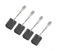 Carbon Brush Set for WEP 15-150 Angle Grinder - 4-Piece Replacement Brushes, Part Number 316055220, Dimensions 6 x 12.5 x 15.3 mm, Metal and Carbon