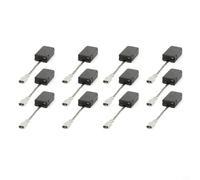 Carbon Brushes 17x10x5mm Replacement Motor Carbons for Bosch GWS 1000/1100/1400/10/11/14/15-125 Angle Grinder Power Tools, Carbon & Metal, Pack of 12