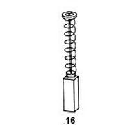 Carbon brushes set for Bosch powertools, 6.4x6.4x15.5 mm, Ref. Bosch 2.604.321.904, without automatic cut-off