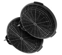 Carbon Charcoal Cooker Hood (2 Pack) Vent Filter Compatible for Cooke & Lewis GoodHome Cata Designair B&Q Models Round 132mm Odour Absorption Replacement 02859394 Kitchen Extraction Filter