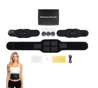 Carbon Core Abs Stimulator, Next Gen Abs Stimulator with 12 Modes & 19 Intensities, Ems Muscle Stimulators, Adjustable Fitness Belt for Core, Arms, Legs & Glutes, Portable Electric Toner (3 in 1)