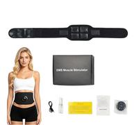 Carbon Core Abs Stimulator, Next Gen Abs Stimulator with 12 Modes & 19 Intensities, Ems Muscle Stimulators, Adjustable Fitness Belt for Core, Arms, Legs & Glutes, Portable Electric Toner (belt)
