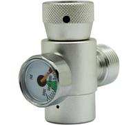 Carbon Dioxide Refill Adapter, Gas Tank Filling Adapter, with Carbon Dioxide Gas Cylinder Connector, Metal, Suitable for Various Home Brewing and Aquarium, Silver, 1PCS