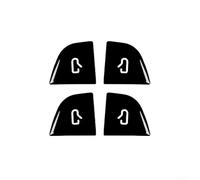 Carbon Fiber 4PCS Window Switch Decoration Parts for Tesla Model 3 Y 2024 and 2025 Compatible Trim Set (Black)