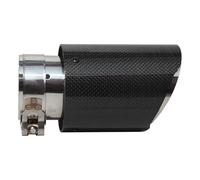 Carbon Fiber 51/57/63/76MM Universal Car Exhaust Tailpipe Muffler Tube Tail Trim Straight Stainless Steel Slip On(63-89mm)