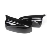 Carbon Fiber/ABS 2x Car Side Rearview Mirror Cap Cover Shell Replacement For X5 X6 E70 E71 2007-2013(Glossy Black)