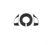 Carbon Fiber Air Vent Trim Sticker for Fiat 500 2012-2023, for abarth 595 | 2017-2024, 695 for interior AC Outlet Cover, Glossy Black Dashboard Accent Strip, Scratch Resistant Peel and Frame(A)