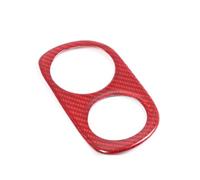 Carbon Fiber Auto Headlight Switch Buttons Frame Cover for Ferrari 458 2011-2016 Trim Sticker Car Interior Accessories Car Moulding Strip(Red Carbon Fiber)