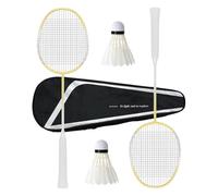 Carbon Fiber Badminton Racket,with 2 Racquet,2 Shuttlecocks,1 Carrying Bag,Ultra-Lightweight Badminton Rackets Balanced Attack and Defense Training Racket Pre-Strung