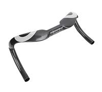 Carbon Fiber Bicycle Handlebar Bent Bar, Road Bike Handlebar Stem Handle, Ultralight 385mm Width with 31.8mm Clamp Diameter, Ergonomic Wing - Shaped Design for Highway (Silver)