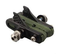 Carbon Fiber Bike Rim Brake Blocks 51.7mm Aluminum Alloy C-Clamp Design Replaceable,Rubber Pads For Mountain Road Bike Braking (green)