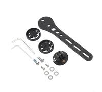 Carbon Fiber Bracket for Mounting Bike Computers and Cameras on Handlebars with Focus on Aerodynamic Efficiency and Rigidity (161.5mm Black)