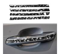 Carbon Fiber Car Accessories Cover Trim Protector Decoration for Audi A4 B9 8W S4 RS4 2016-2024 (Satin Black, Door Handle 13)