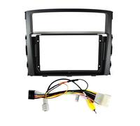 Carbon Fiber Car Center Console Air Vent Condition 9inch Car Radio Fascia Frame/Fit For Mitsubishi Pajero 4 V80 V90 V93 V97 2006-2016 Audio Install Dash Frame Mount Kit Panel Frame Car Stereo Dash Ra