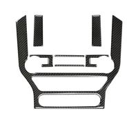 Carbon Fiber Car GPS Navigation Trim Frame Multi-Media Console Decoration Sticker for Ford for Mustang GT 2015-2021 Stickers(1 Set Black)