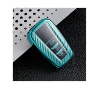 Carbon Fiber Car Key Case Full Cover Shell For Toyota For Prius For Camry For Corolla CHR C-HR RAV4 For Land Cruiser For Prado(Green,3 buttons)