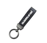 Carbon Fiber Car Keychain for Suzuki Samurai IGNIS JIMNY, Car Keyring Detachable Key Chain Holder 360 Degree Rotatable Men Women Car Accessories,Black
