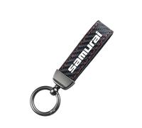 Carbon Fiber Car Keychain for Suzuki Samurai IGNIS JIMNY, Car Keyring Detachable Key Chain Holder 360 Degree Rotatable Men Women Car Accessories,Red