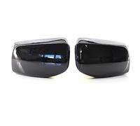 Carbon Fiber Car Rear View Door Wing Mirror Side Cover Caps Shell Case For BMW E60 E61 E63 E64 5 Series 2004-2008(Black)
