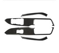 Carbon Fiber Car Windows Lifting Switch Control Panel Decoration Cover Trim Sticker For Ford For Mustang GT 2015-2020 CFCKHPTHAZ(RHD Black)