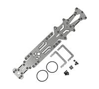 Carbon Fiber Chassis for YOKOMO YD2 RX, RC Car Chassis Plate, High Traction Lightweight Hollow Design with Battery Holder, Upgrade Kit for 1/10 RC Drift Car, Enhanced Rear Gravity (Silver SSG)