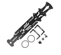 Carbon Fiber Chassis for YOKOMO YD2 RX, RC Car Chassis Plate, High Traction Lightweight Hollow Design with Battery Holder, Upgrade Kit for 1/10 RC Drift Car, Enhanced Rear Gravity (Black)