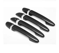 Carbon Fiber Chrome Car Door Handle Cover Car Accessories For Mazda 2 2008-2019 3 2010-2019 6 2007-2019(Style 1)