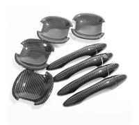 Carbon Fiber Chrome Car Door Handle Cover Trim Sticker for Kia for Sportage MK3 SL 2011 2012-2015 Accessories Exterior Trim(Carbon Handle-Bowl)
