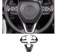 Carbon Fiber Color Car Steering Wheel Buttons Sequins Cover Trim Auto Interior Steering Wheel Decoration Accessories for Toyota Corolla 2020 2021 2022 2023 Toyota RAV4 2019 2020 2021 2022 2023