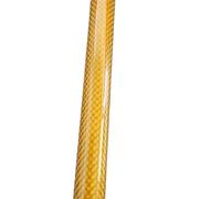 Carbon Fiber Colored Tube, 3K Pure Glossy Colorful Outside Carbon Fiber Tubing, L 0.5m Carbon Fiber Tube for RC Airplane(Yellow,16x14mm)