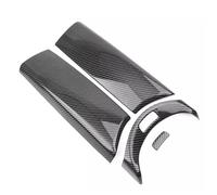 Carbon fiber console decal Carbon Fiber Car Center Armrest Box Panel Switch Button Cover Interior Accessories Fit For Benz E GLC C Class W205(Carbon Fiber)