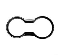 Carbon Fiber Cup Holder Panel Trim for Ford for mustang 2016 Interior Accessories, Console Cover with Blue Sequined For Accent, Blue Sequin Cup Lid(Black)
