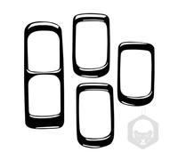 Carbon Fiber Decoration Car Interior Accessories Decal Sticker Trim Compatible with Porsche Cayenne S gts Turbo 2003-2010 (Paino Black, Window Lift Regulator Frame Cover)