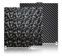 Carbon Fiber + Diamond Hot Bed for Elegoo Centauri Carbon Build Plate Holographic PEI Sheet 260X271mm Double Sided Smooth PLA Plate HeatingBed Platform for Elegoo Centauri Carbon/Centauri（PET+PEO）