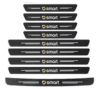 Carbon Fiber Door Sill Guards for Smart Roadster Brabus 2003, Premium Scratch Protection System, Threshold Guard Kit, Car Door Sill Protectors, 9Pcs,Black