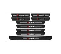 Carbon Fiber Door Sill Guards for Suzuki Jimny 2005 2006 2007 2008 2009 2010 2011, Premium Scratch Protection System, Threshold Guard Kit, Car Door Sill Protectors, 9Pcs,Black