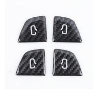 Carbon Fiber Door Switch Cover For Tesla Model 3 Y 4PCS 3D Scan Fit | Scratch-Resistant ABS Material Easy Installation PU Backing For Secure Hold Black Red