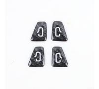 Carbon Fiber Door Switch Cover For Tesla Model 3 Y 4PCS 3D Scan Fit | Scratch-Resistant ABS Material Easy Installation PU Backing For Secure Hold Black Red