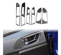 Carbon Fiber Door Window Control Switch Frame Cover Sticker, Interior Trim Decoration Fits for Subaru WRX 2015-2021, Door Handle Frame Stickers(Door Window Switch Door Handle Sticker)