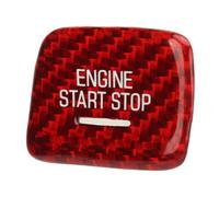 Carbon Fiber Engine Start Button Cover for C7 2013 to 2019 - Luxury Style, Scratch Resistant (Red)