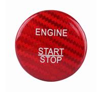 Carbon Fiber Engine Start Button Cover Trim Premium Stylish Upgrade Accessory for Mercedes A B C GLC GLA CLA ML GL Class Black Red 36mm 1pc (Red)