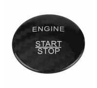 Carbon Fiber Engine Start Button Cover Trim Premium Stylish Upgrade Accessory for Mercedes A B C GLC GLA CLA ML GL Class Black Red 36mm 1pc (Black)