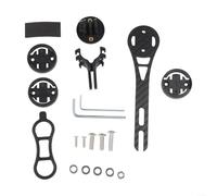 Carbon Fiber Extension Mount For Bike Computers With Light Holder For Garmin For Bryton Models Secure Stable Lightweight 3K Material 130mm 143mm 165mm(Length 165mm)