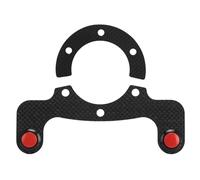 Carbon Fiber External Horn Button Kits, Steering Wheel Horn Button for Nardi Sparco 6 Bolts Racing Wheels, Dual or Single Button Upgrade with Acrylic Trim (pair)
