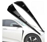 Carbon Fiber Fender Vents Pair ABS Spoiler Sticker(Black)