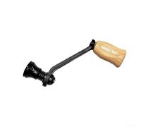 Carbon Fiber Fishing Reel Knob Replacement for FOREX Series Lightweight Aviation Aluminum with Dual Bearings 55mm Arm 70mm Rocker 16g Red Gold Black Purple Silver Pink Gray(black)