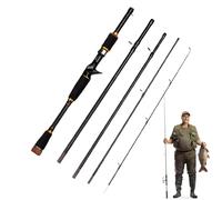 Carbon Fiber Fishing Rod | Casting Rod Spin Travel Fishing Pole - High Sensitivity, Baitcasting, 2.1-Meter for Fresh & Saltwater, Trout, Bass, Walleye