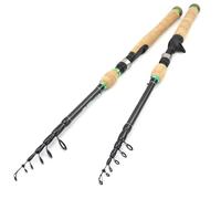 Carbon Fiber Fishing Rod ，Cork Handle Super Hard Telescopic Sea Saltwater Portable Spinning Pole