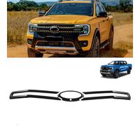 Carbon Fiber Front Grills Trim Lips Cover, For Ford Ranger 2023 2024 2025 Grille Grill Hood Trims Cover Accessories (Black)